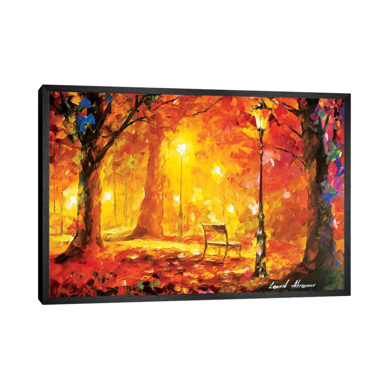 Twinkle Of Passion by Leonid Afremov - Painting on Canvas, 66.04 cm H x 45.72 cm W, Black Framed Canvas