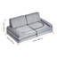 Canapé modulaire modulaire pour enfant avec canapé pour jouer avec accoudoirs 10 pièces gris