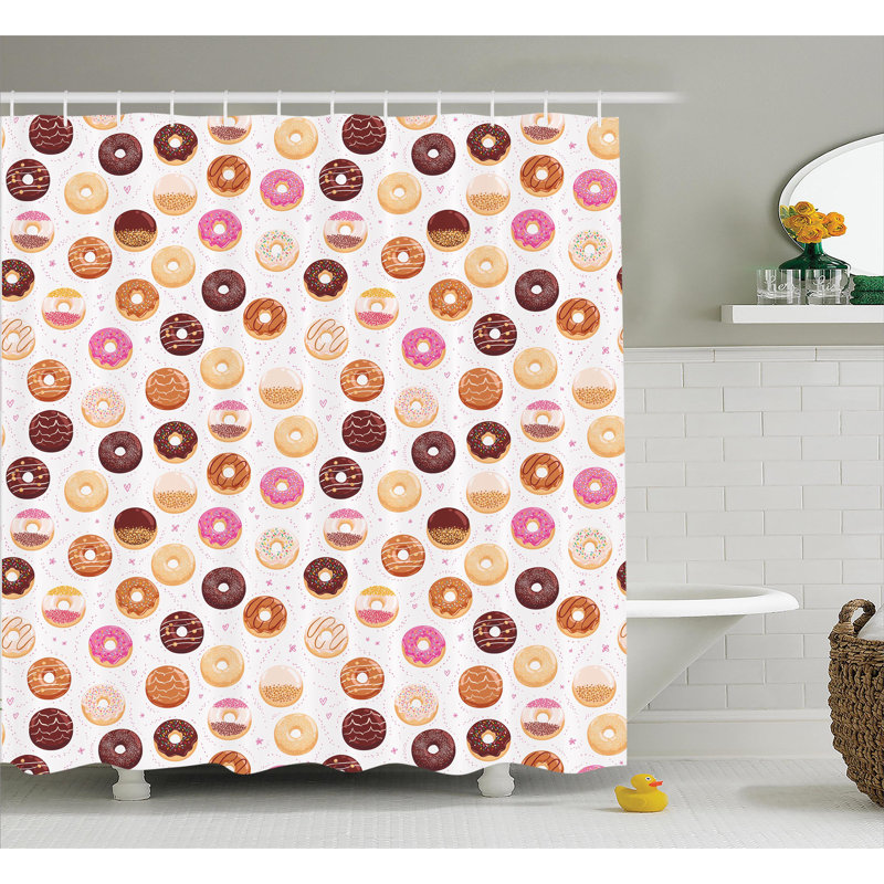 Rideau de douche simple coloré yummy Alethia, H 75 po x l 69 po