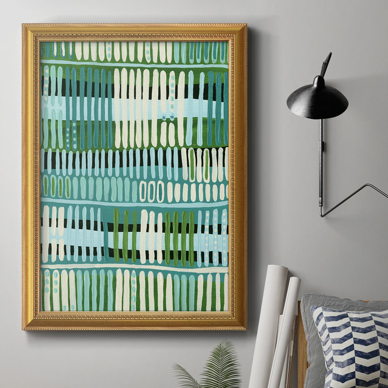 Motif bleu sarcelle I - reproduction d'art sur toile, L 16 po x H 20 po