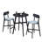 3 Pieces Round Counter Height Pub Table Set with 2 Bar Chairs-1219470269