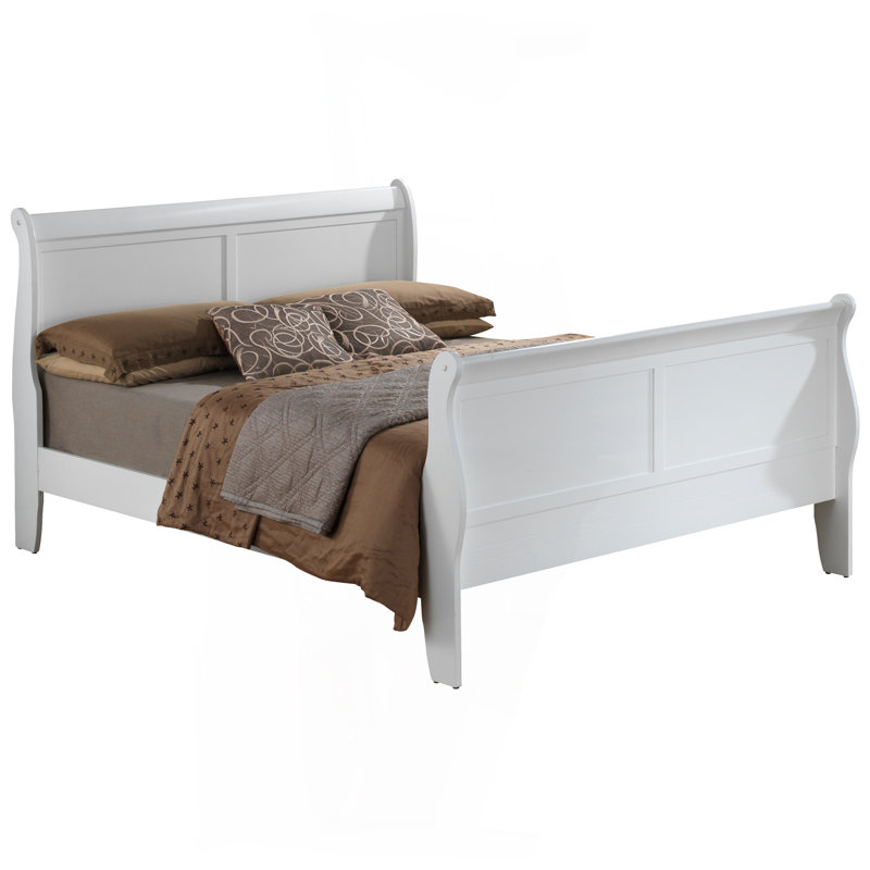 Elegant Traditional White Bed Frame