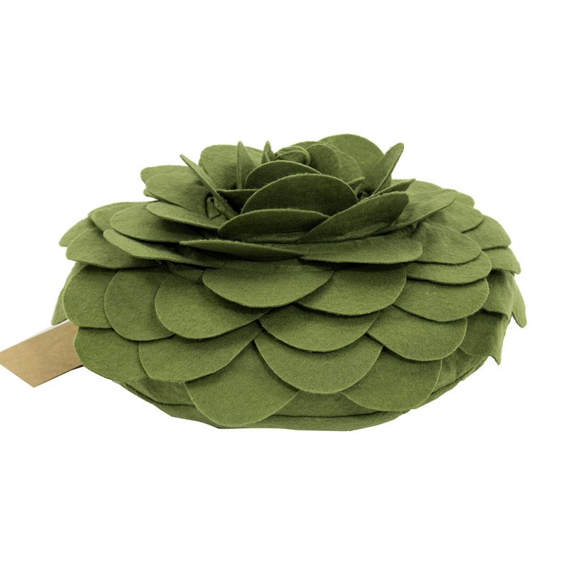  Housse de coussin en polyester, 13 po x 13 po, Polyester/ Bourre en polyester, Kiwi