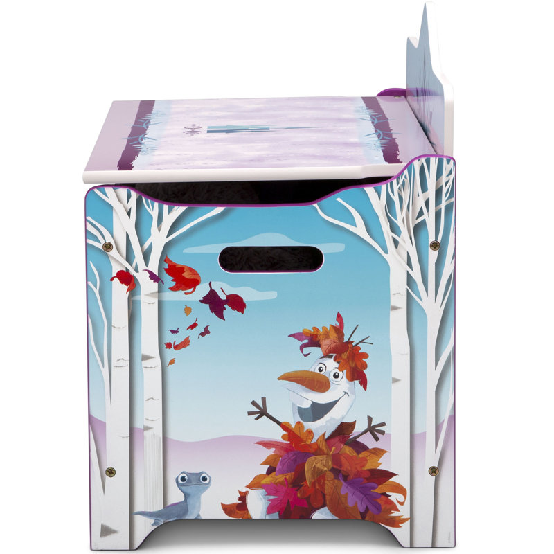 Disney Frozen II Deluxe Wooden Toy Box with Colorful Graphics