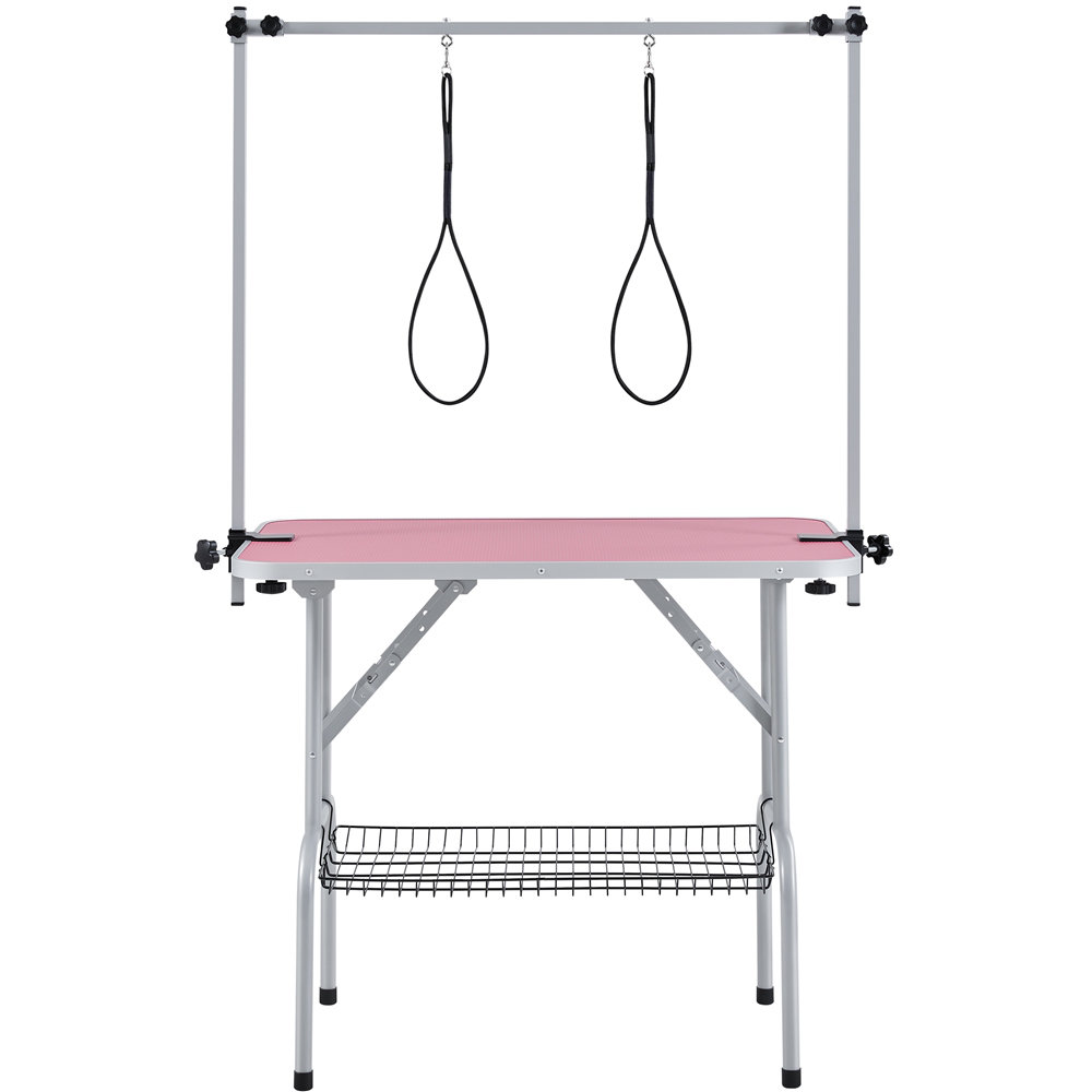 163.5cm H x 96cm W x 61cm D Adjustable and Foldable Folding Grooming Table