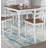 5-Pc Counter Height Dining Set Dining Table 4 X Chairs Wood Grain Look Table Top Classic Dining Room