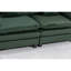 Canapé modulaire moderne en chenille 2 places, vert antique, confort de salon