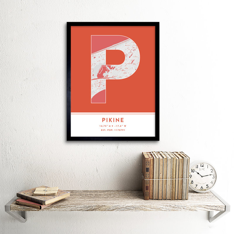 Pikine City Map Pikine Senegal City Map - Single Picture Frame Typography