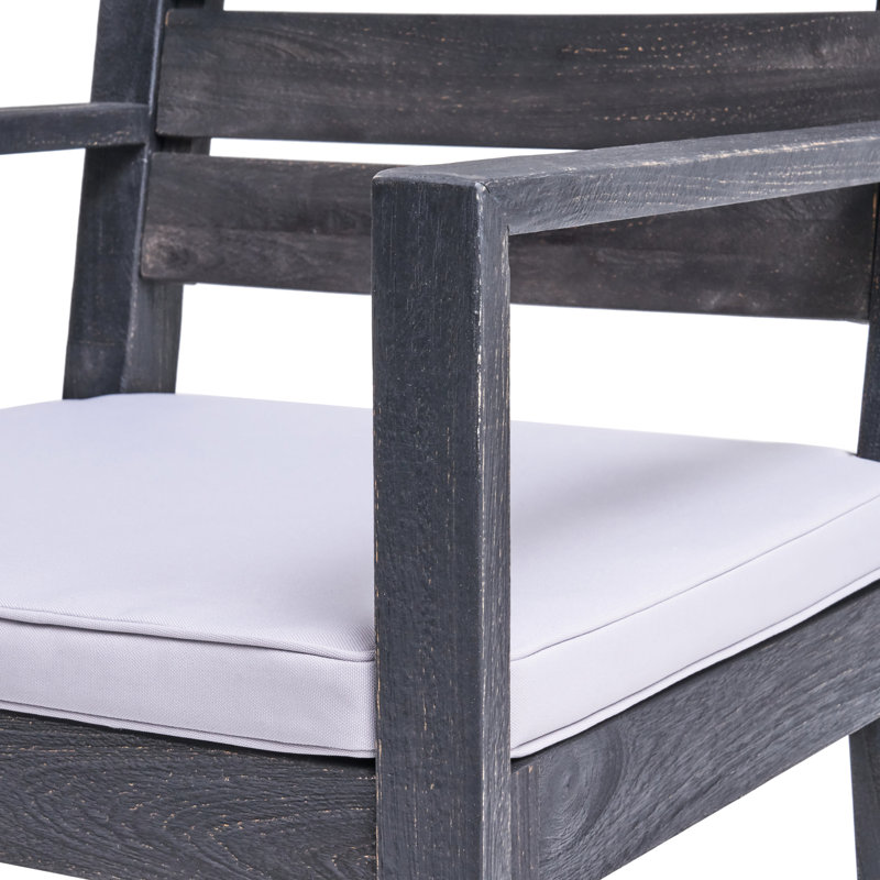 Paire de chaises de salle à manger, gris foncé - construction en bois avec pieds fuselés et coussins d'eau, coussins d'assise élégants, fusion confort et élégance