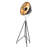 Transitional 1-Light Black Tripod Floor Lamp 