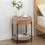 Round Side Table with Storage-1086066847