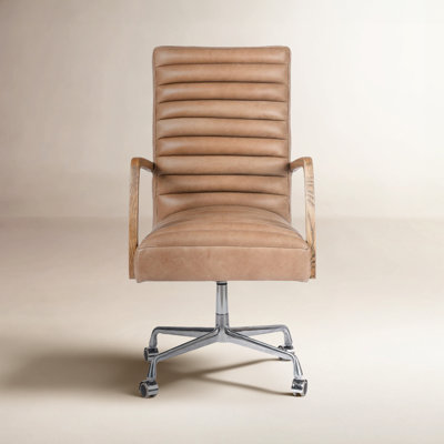Murfee Genuine Leather Executive Chair by Birch Lane