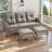 72" Wide Outdoor Wicker Patio Sofa With Ottomans-223708415-205475534