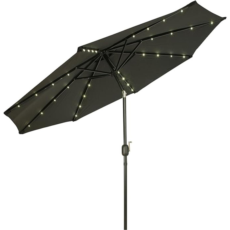5.5'' Lighted Market Umbrella, Black
