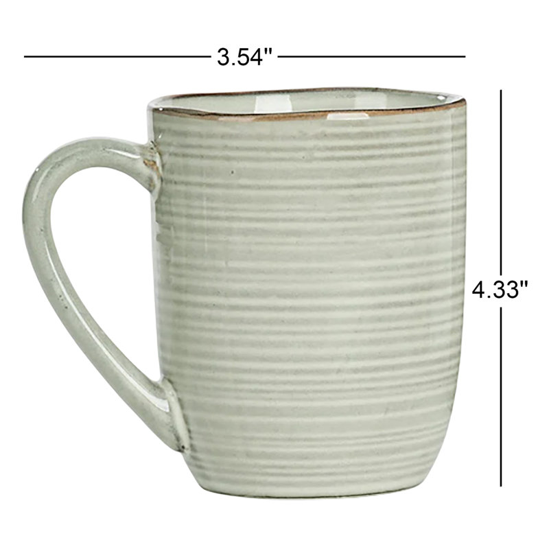 Ensemble de 4 tasses à café en grès Fellows, Mur du château