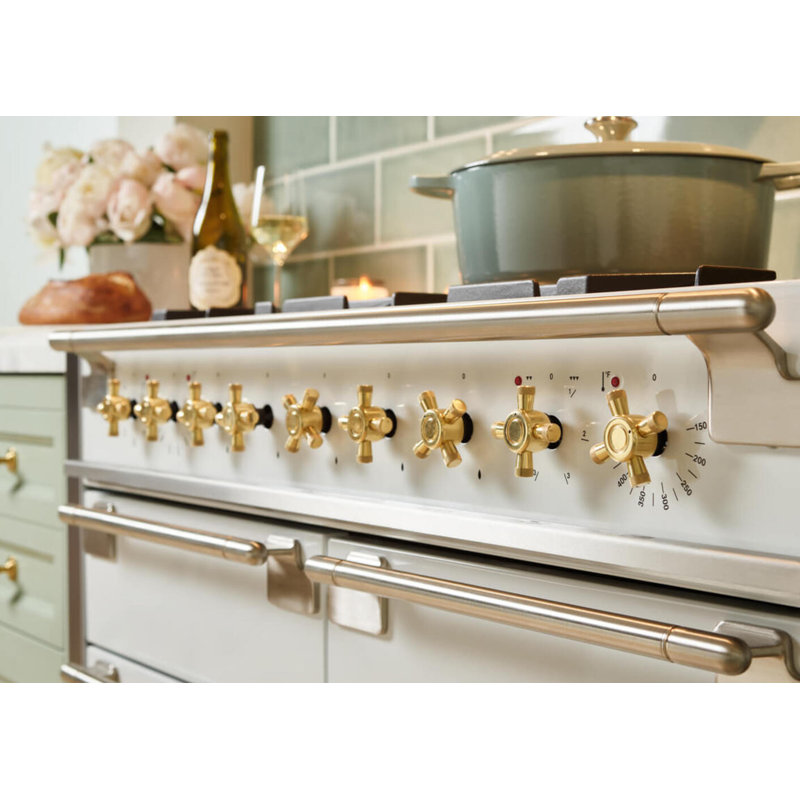AGA Elise 36" Range and Rangetop 7-Knob Pack Accessory, Brushed Brass