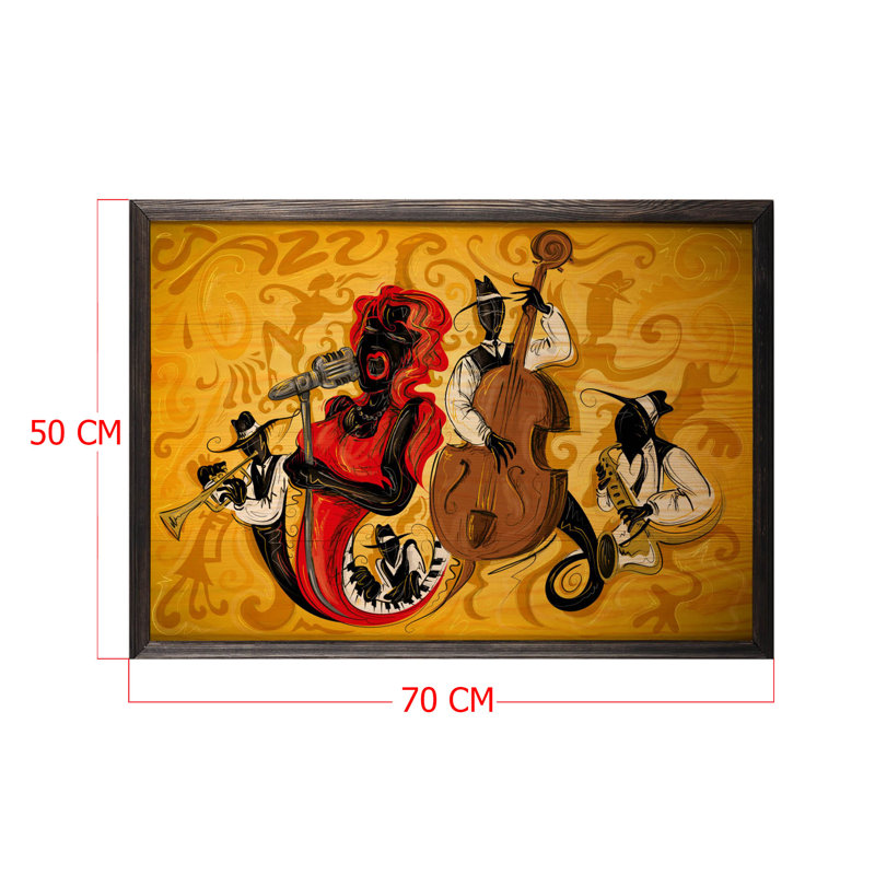 Perry Single Picture Frame Print on Wood, 50cm H x 70cm W x 2cm D