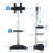 Mount-It! Mobile TV Cart, Height Adjustable Rolling Stand with Component Shelf and Rolling Casters