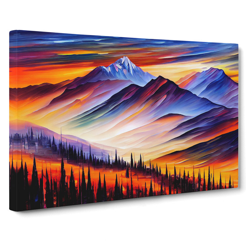 Mountains Scene Vol.3 Abstract - Wrapped Canvas, 50cm H x 76cm W x 3cm D