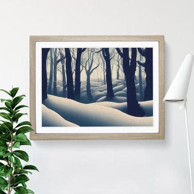 Contemporary Winter Forest - Framed Print