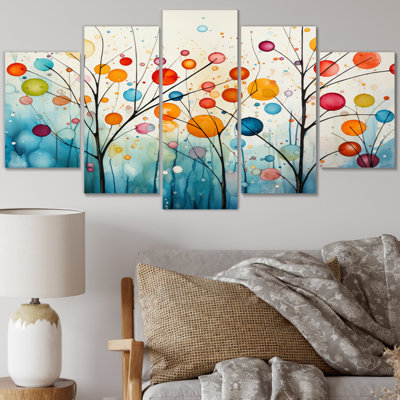Bousquet - Mid-Century Canvas Art Print - 5 Panels