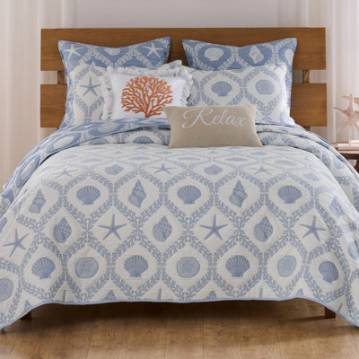 Ensemble de couvre-lit en chambray Laguna de Greenland Home Fashions, 3 pièces