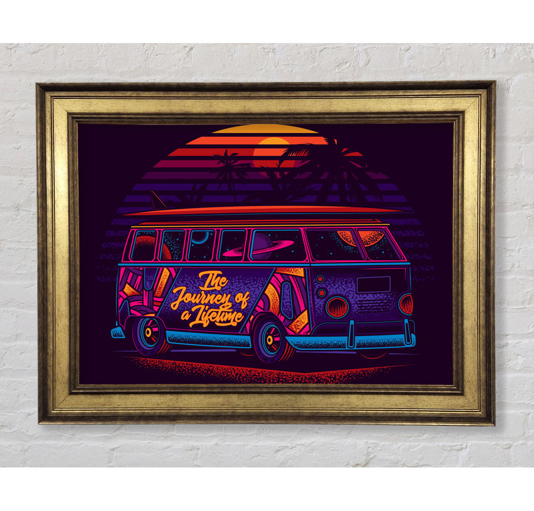 VW Camper Surfs Up - Einzelner Bilderrahmen Kunstdrucke