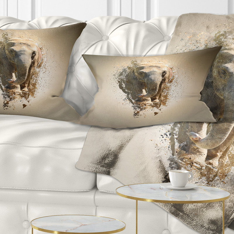 Coussin lombaire à pied éléphant animal mammoth