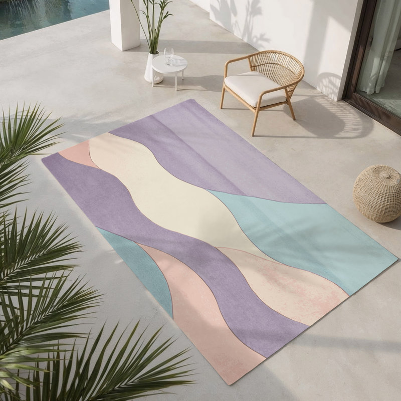 Tapis intérieur et extérieur Moonlit Ripple, Rectangle 1 pi 6 po x 2 pi 6 po