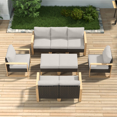 Tuule 9 Piece Sofa Seating Group with Cushions
