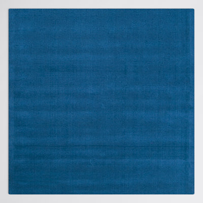 Crowe Dark Blue Hand-Woven Wool Rug
