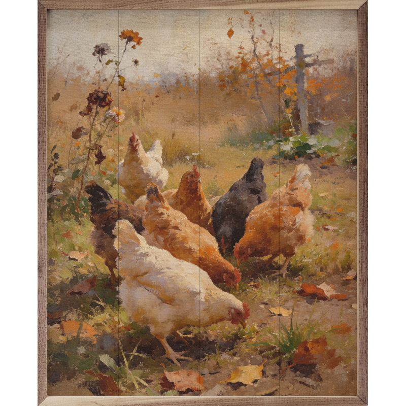 Poulets d'automne, H 10 po x l 8 po