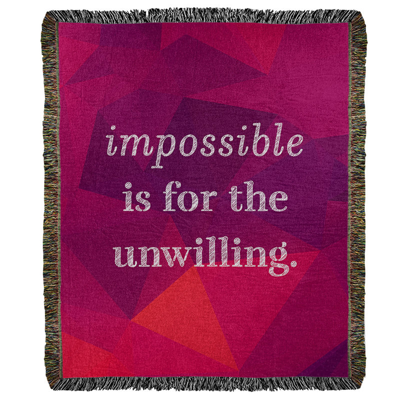 Hand Woven Throw Blanket, 60" L x 50" W, Rubellite