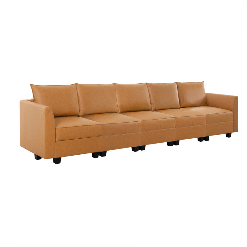 Canapé modulaire en cuir 5 pièces