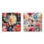 Bouvet - Ensemble de 2 carrés muraux floraux en métal-102679232