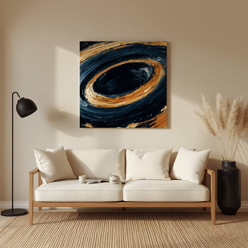 Art mural en métal bleu, H 16 po x l 16 po