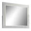 Miroir de coiffeuse Dema, garniture texturée blanche ultrabrillante