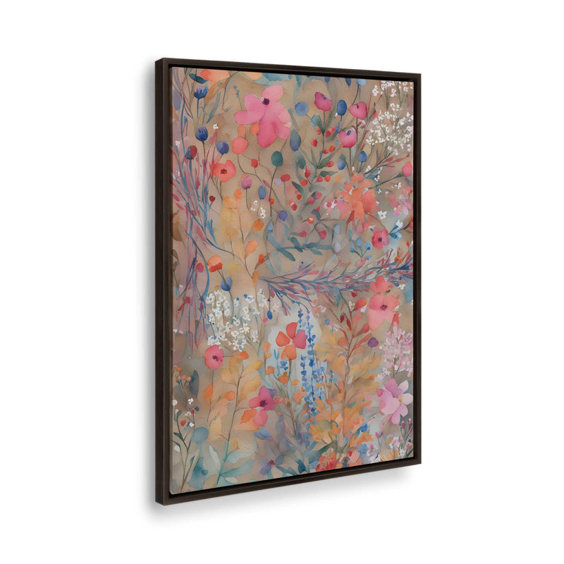 Rêverie de jardin, H 30,75 po x l 20,75 po, Impression encadrée sans passe-partout, Espresso