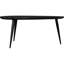 Table basse et de bout triangulaire 2 pièces en noir, avec des pieds en fer évasé en bois de manguier pour les décors de salon noirs, finition lisse,