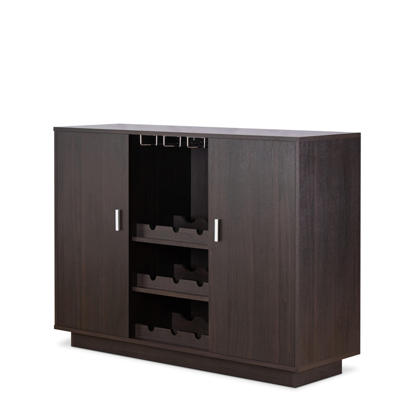 Wine Cabinet With Shelves - Enhance Your Dining Space Rectangular Storage Organize Collection