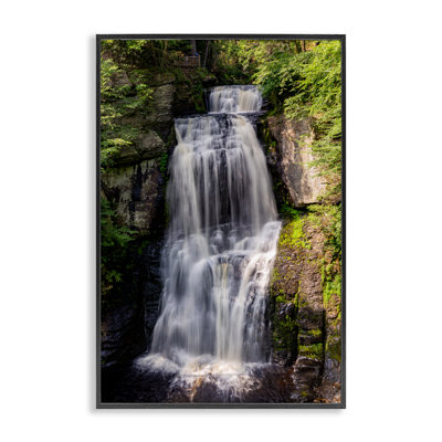 Cascading Forest Waterfall Framed Giclee, design by Jeff Poe Photography