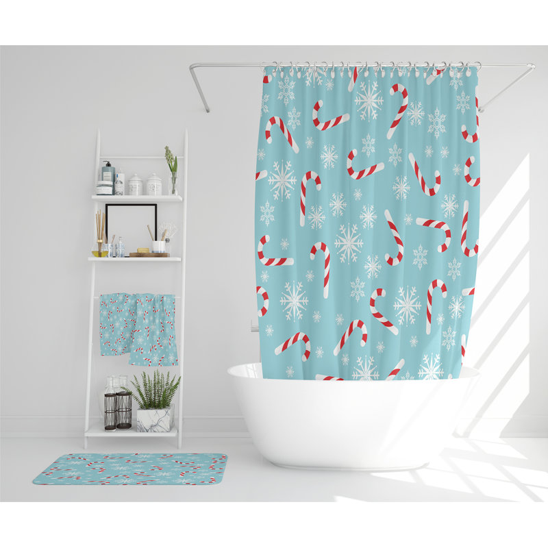 Leatrice Polyester Shower Curtain Set