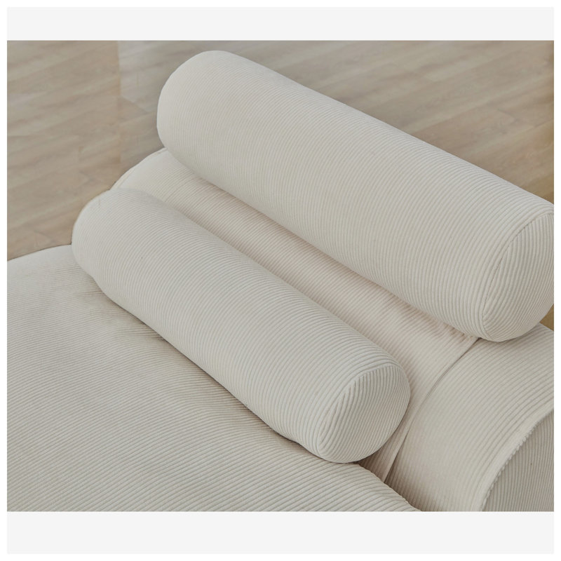 Canapé modulaire en velours côtelé 2 pièces l 66 po x P 37,9 po x H 33 po