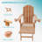 Cait Foldable Outdoor Adirondack Chair With Ottoman-1088549171