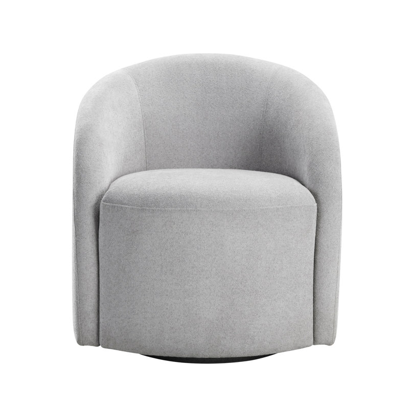Chaise pivotante grise pivotante à 360 degrés, bois massif et contreplaqué, siège moderne en métal, construction, base