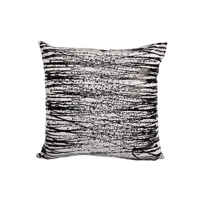 Coussin décoratif en coton 100% Karg, Noir