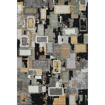 Premium Machine Washable Mayfield AMF2246 Geometric Rug