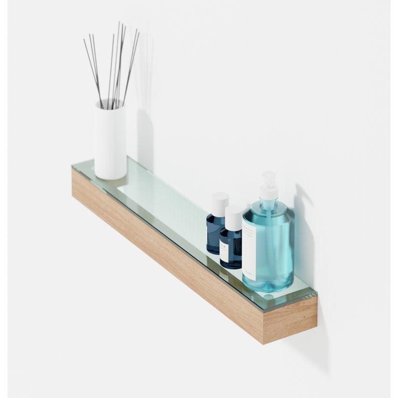 Mendocino Wood Floating Shelf, Natural Oak