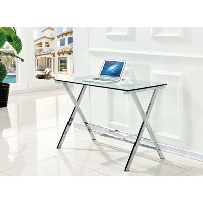 Bureau d'ordinateur en verre