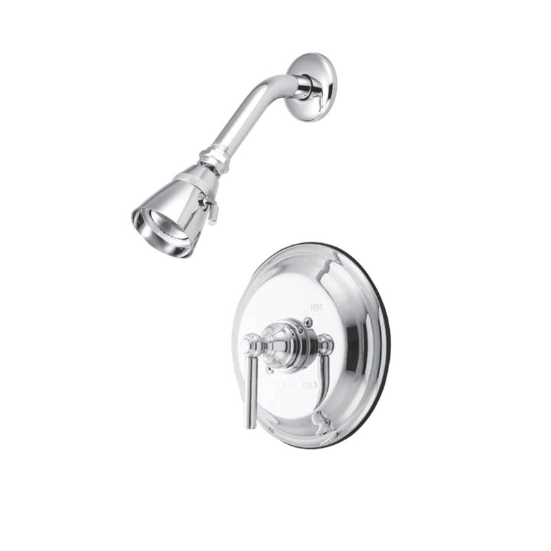 Chrome Wall Mounted Single-Handle Shower Faucet